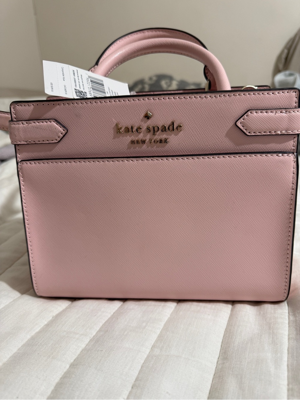 kate spade blush pink structured mini satchel